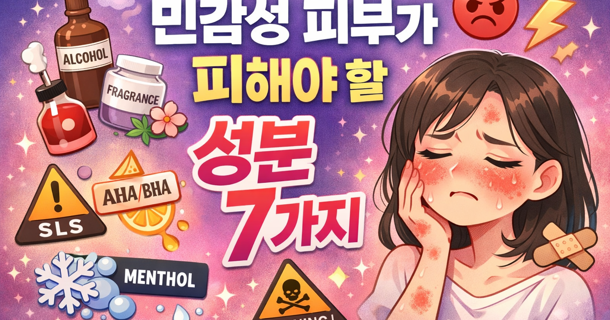 민감성 피부가 피해야 할 성분 7가지 😖