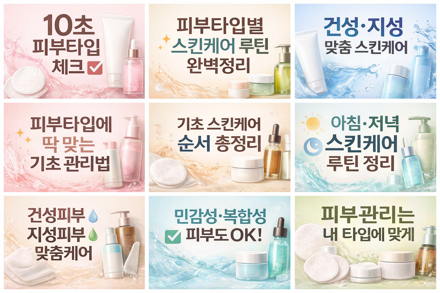 ✨ 피부 타입별 기초 스킨케어 루틴 총정리